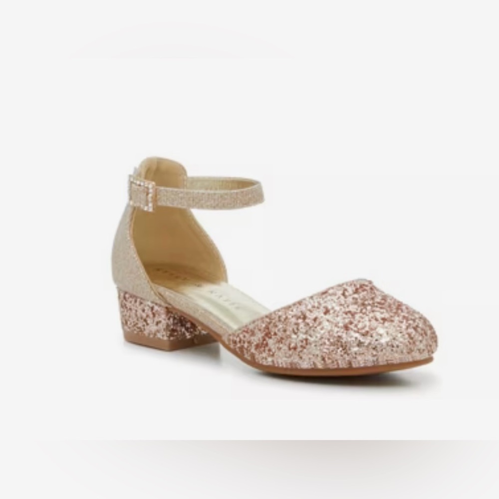 Kelly & Katie Felicity Gold Glitter Dress Shoes Girls Size 1 NIB